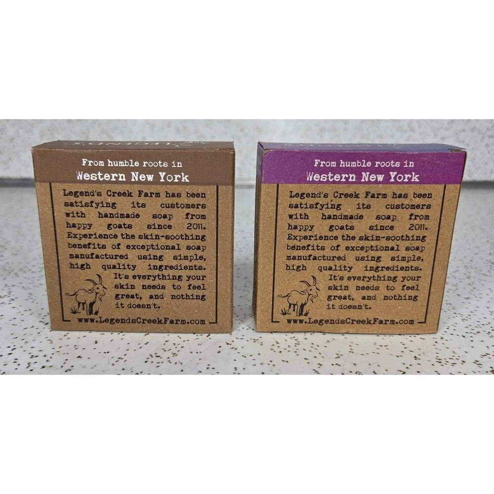 Legend's Creek Farm Handmade Goat Milk Soap Juniper Aloe & Coffee 5 Oz Lot Of 2